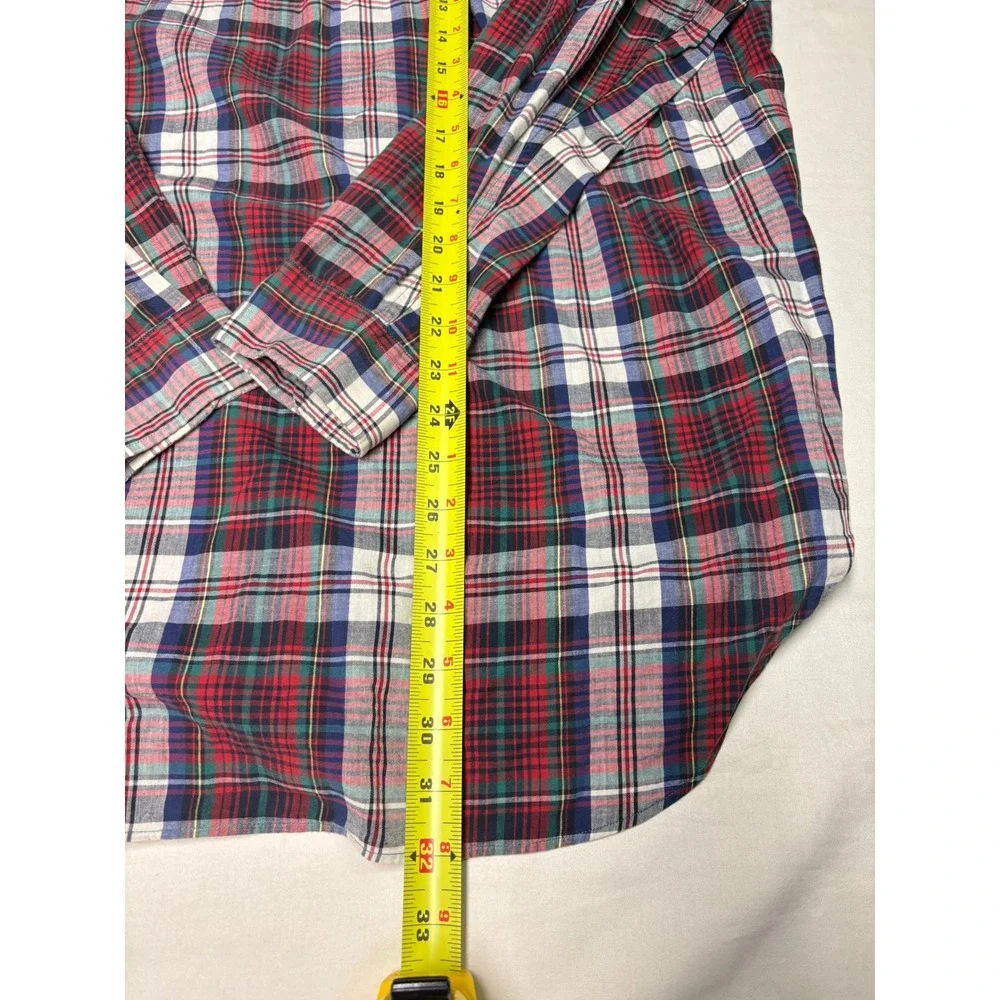 Polo Ralph Lauren Blaire Mens Large Plaid Button Down Shirt Multi Color‎ Cotton